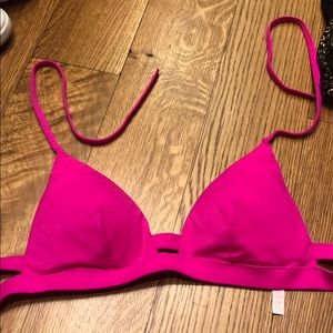 Pink padded bikini top